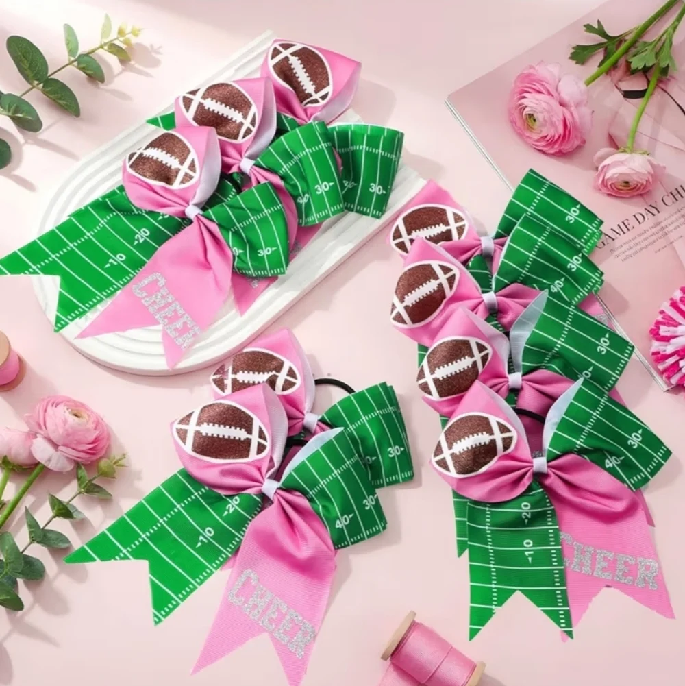 20 Pcs Football Cheer Bows 7
